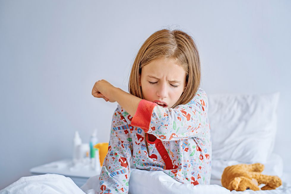 Child coughing while in bed