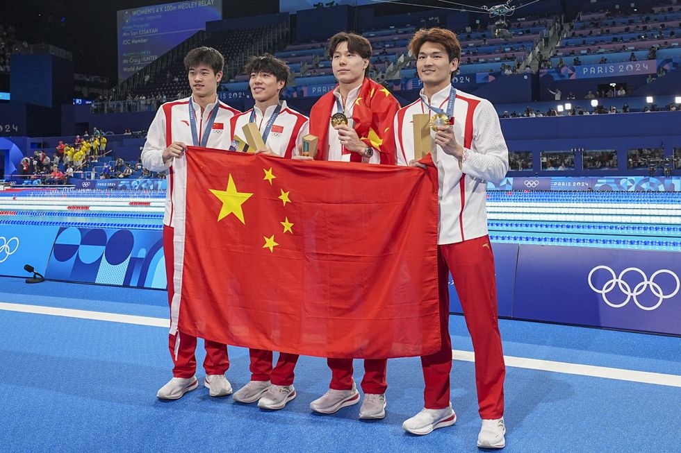 China won gold in the men's 4x100m medley relay final