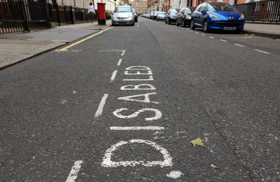 City of Westminster disabled parking signage in Carlisle Place, Victoria, London