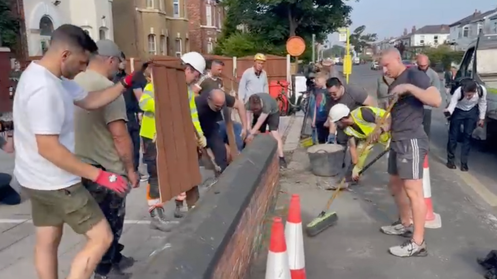 Clean-up efforts in Southport