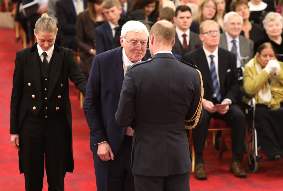 Clive Everton was awarded an MBE by Prince William in 2019