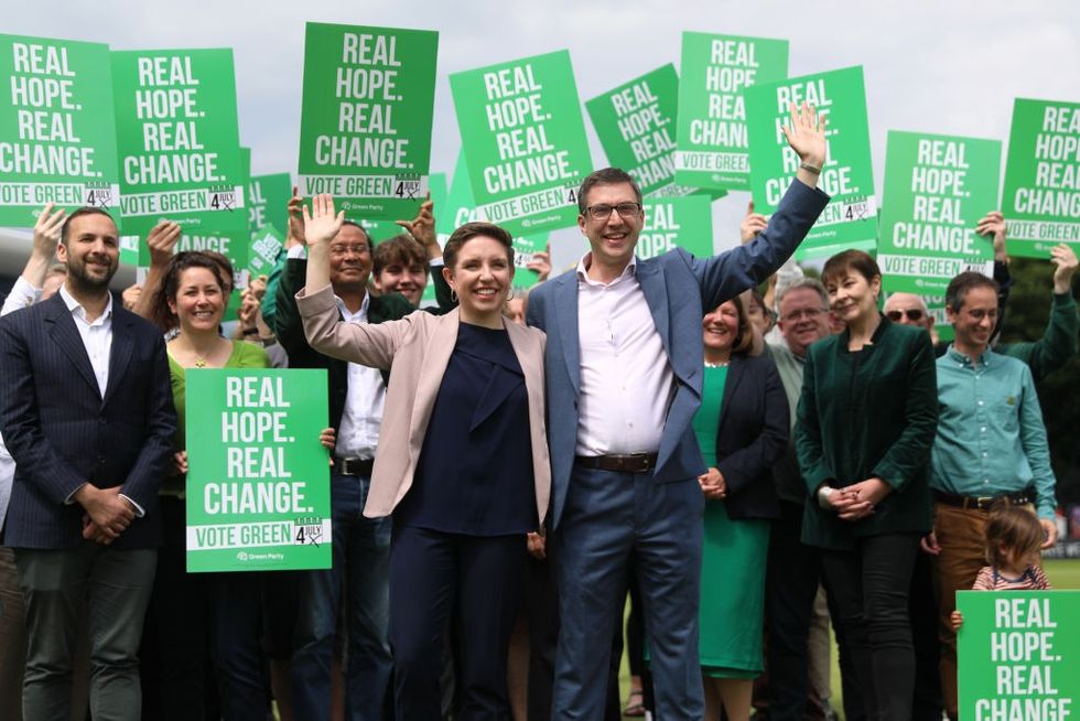 Co-leaders of the Green Party Carla Denyer and Adrian Ramsay