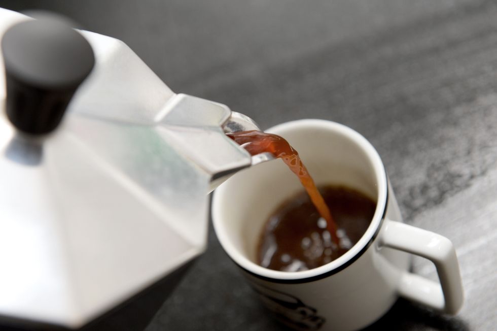 Coffee being poured into mug