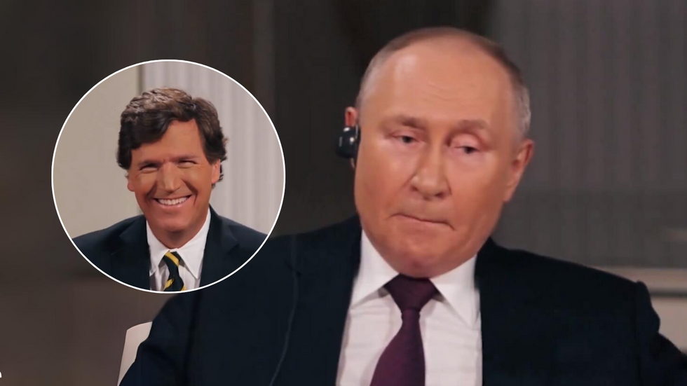 Composite image of Putin and Carlson