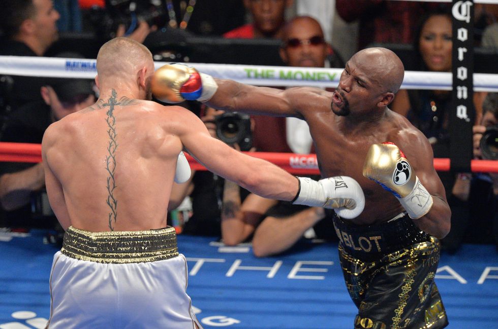 Conor McGregor and Floyd Mayweather boxed seven years ago