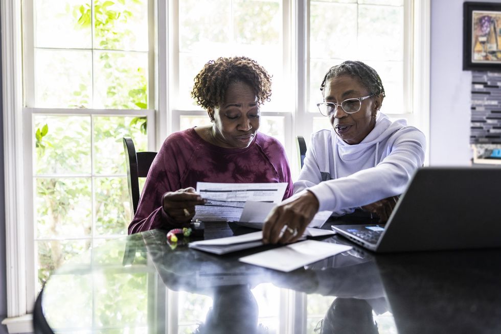 Couple at laptop