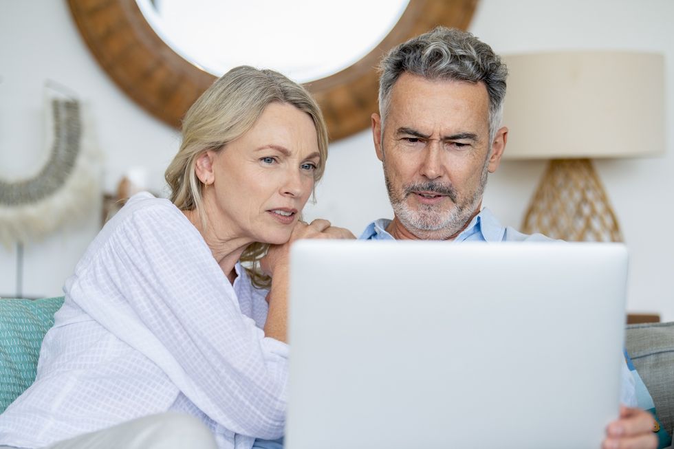 Couple at laptop