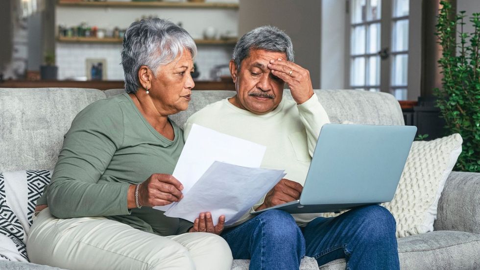 Couple at laptop