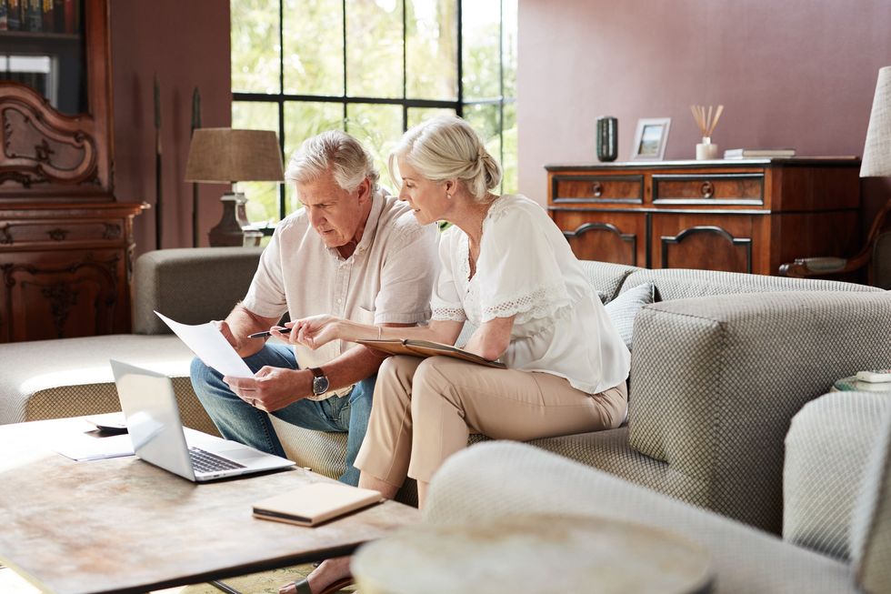 Couple at laptop