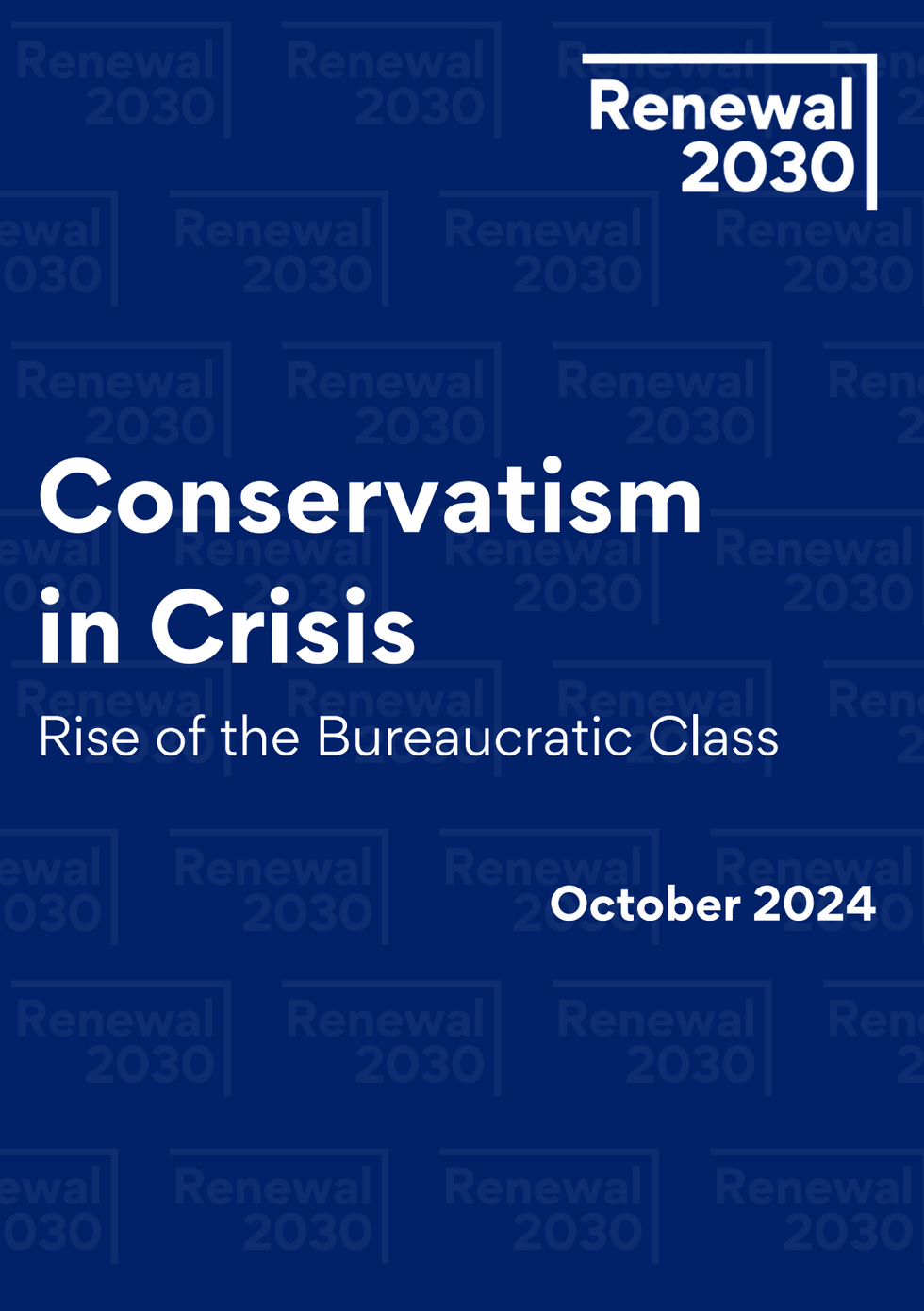 Cover of report 'Conservatism in Crisis'