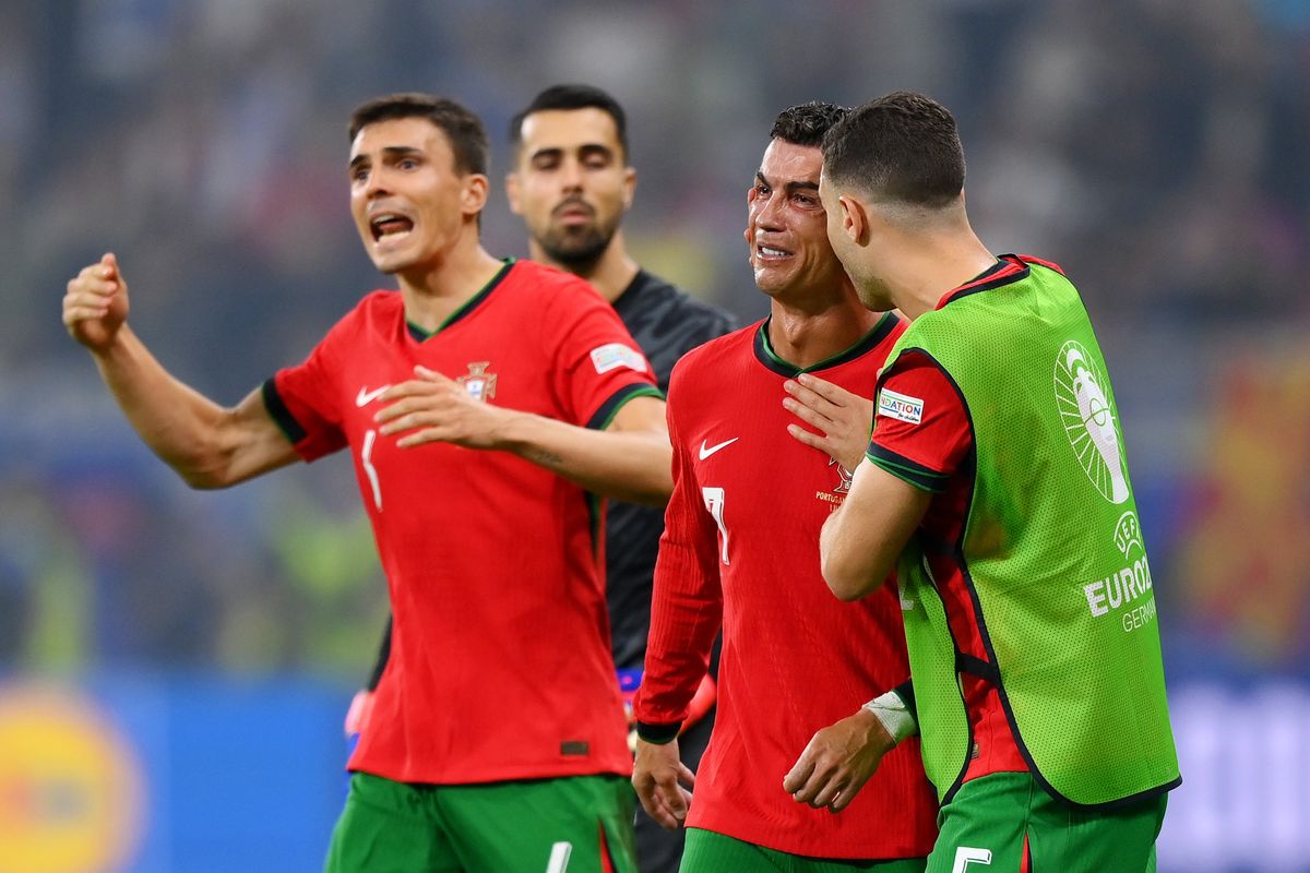 Cristiano Ronaldo breaks down in tears after missing penalty for Portugal in Slovenia Euro 2024 clash