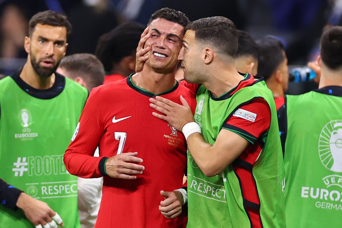 Cristiano Ronaldo was in tears after missing his penalty