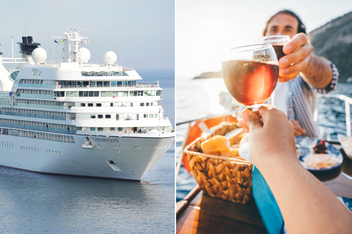 Cruise ship people drinking