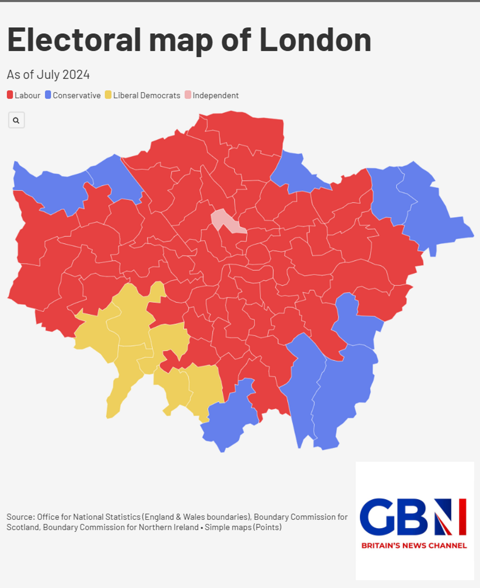 Current electoral map of London