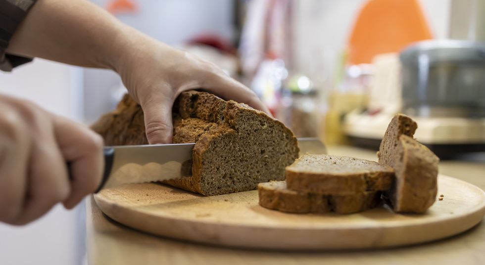 Cut slices of brown bread