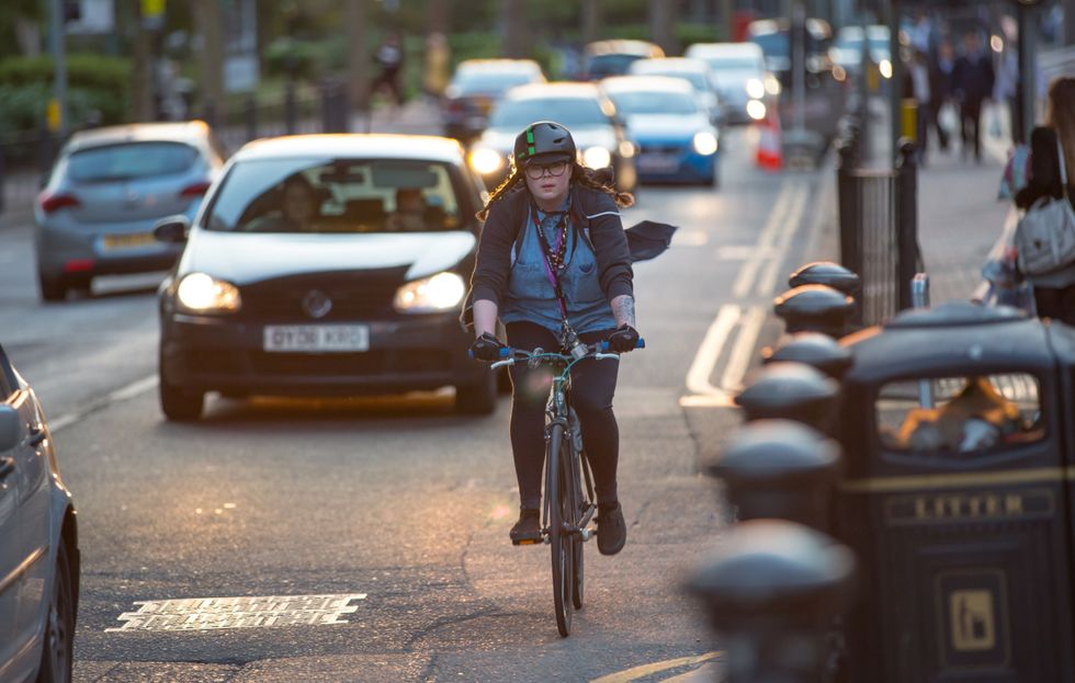 Cyclist on the road