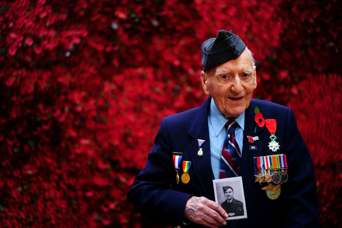 D-Day Veteran Bernard Morgan during the launch of The Royal British Legion 2022 Poppy Appeal