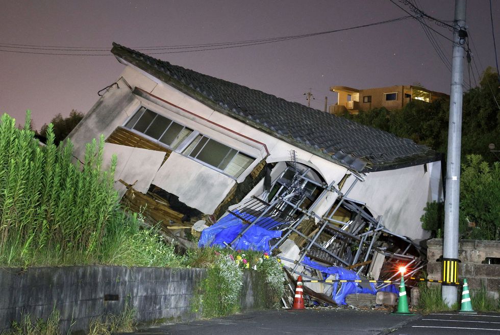 Damage from earthquake in Japan on Thursday