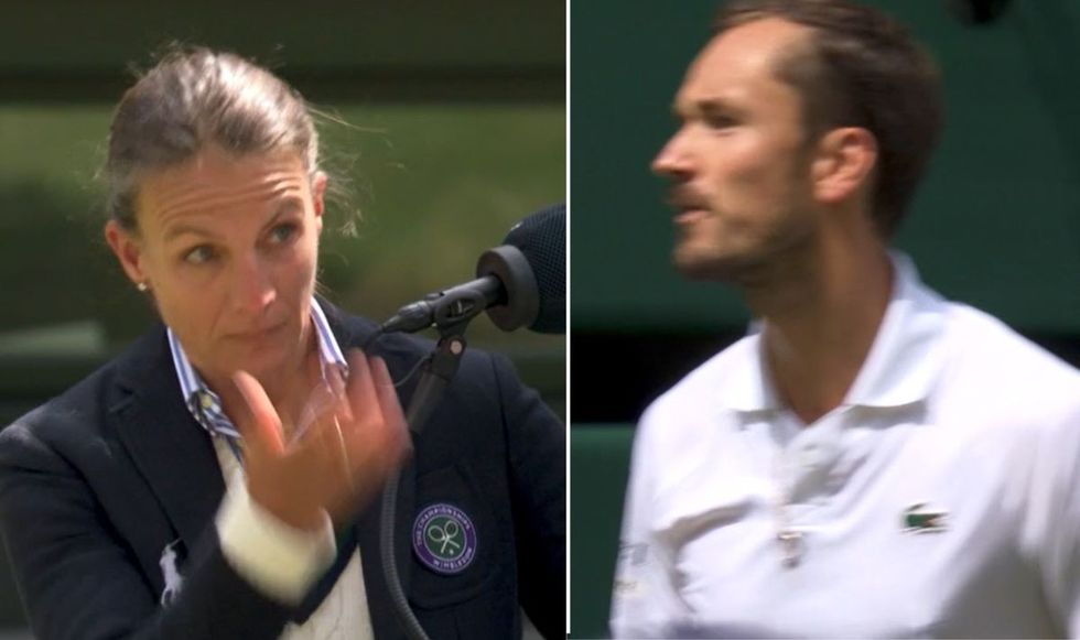 Wimbledon: Daniil Medvedev punished by umpire after outburst as referee ...