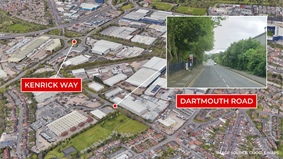 Dartmouth Road map Smethwick