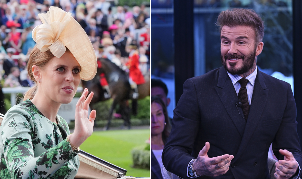 David Beckham and Princess Beatrice