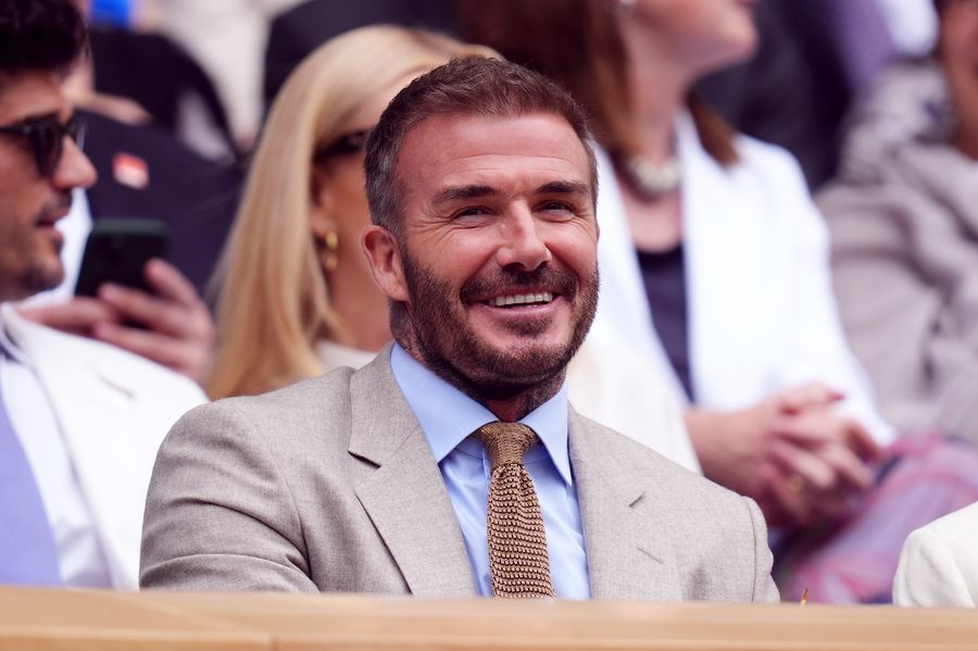 David Beckham in the royal box of centre court on day one of the 2024 Wimbledon Championships at the All England Lawn Tennis and Croquet Club, London