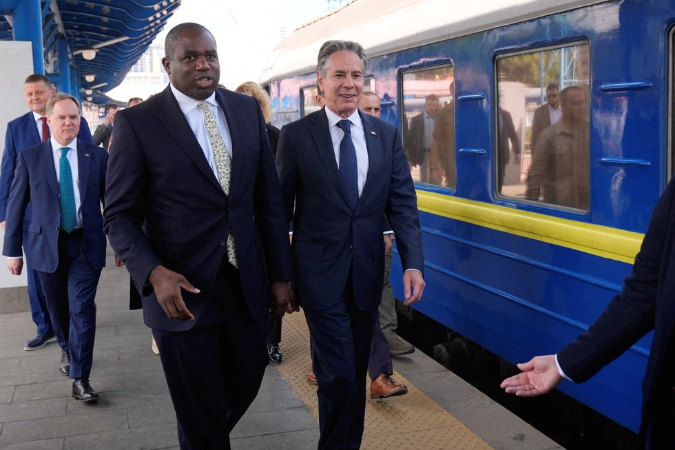 David Lammy and Antony Blinken arrive in Kyiv