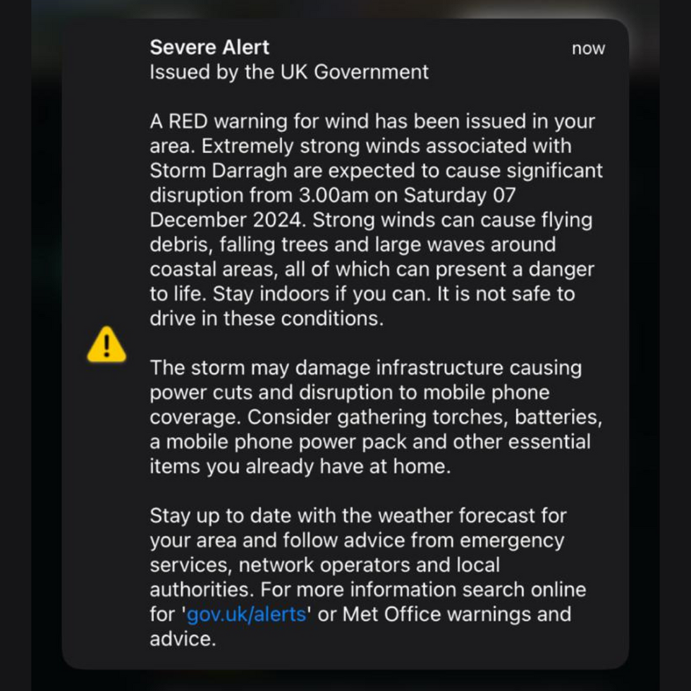 December 2024 emergency alert