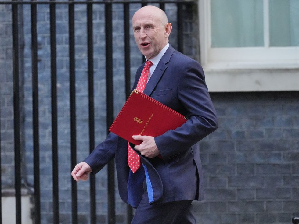 Defence Secretary John Healey arrives in Downing Street, London, for a Cabinet meeting