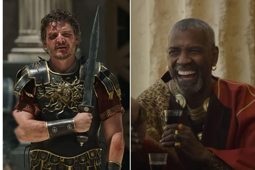 Denzel Washington and Pedro Pascal Gladiator II