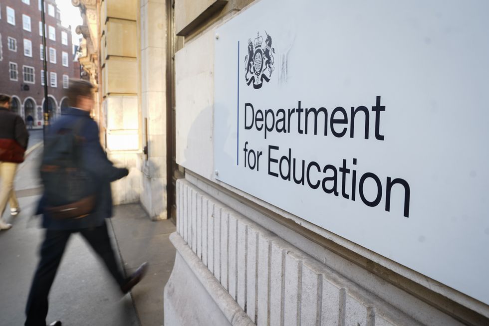 Department for Education sign