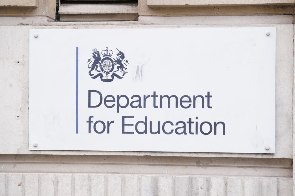 Department for Education sign