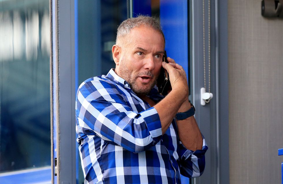 Derek Hatton in the stands during the Premier League match at Goodison Park, Liverpool