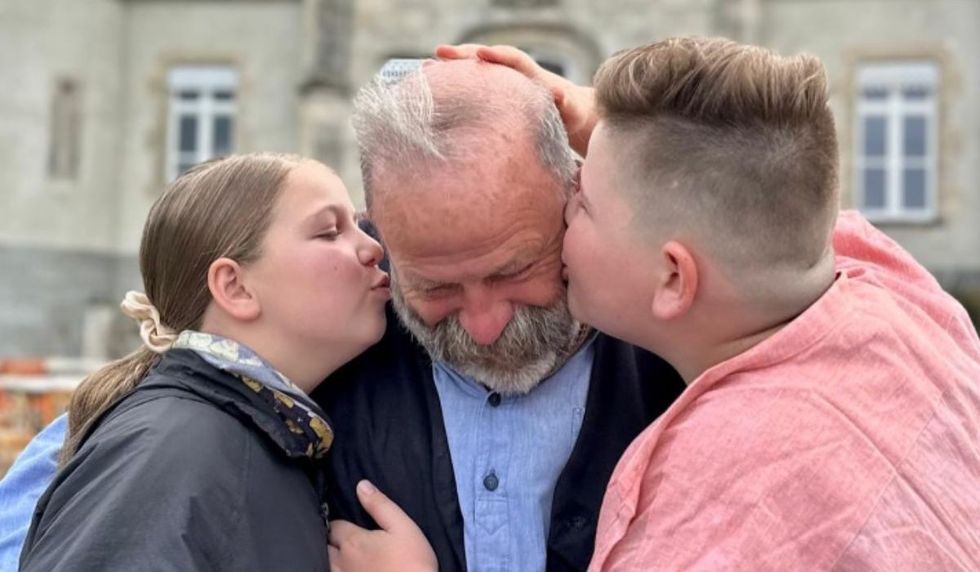 Dick Strawbridge with children Dorothy and Arthur