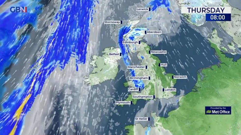 UK weather: Unsettled over the next few days