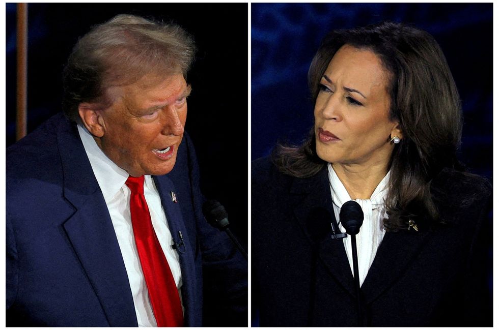 Donald Trump and Kamala Harris