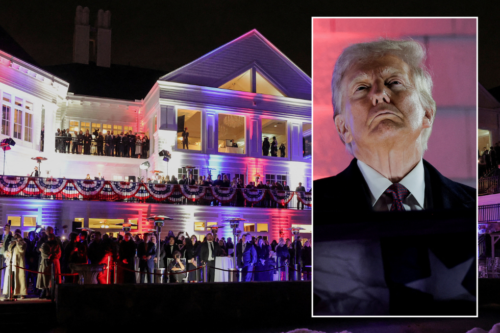 Donald Trump at inauguration fireworks