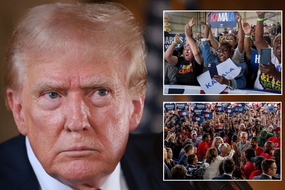 Donald Trump claims crowds at Kamala Harris rally are fake despite 'no evidence' photo was manipulated