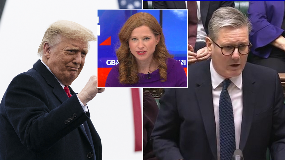 Donald Trump, Emily Carver and Keir Starmer