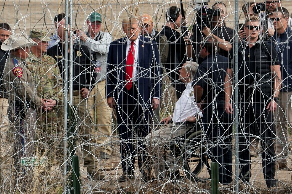 Donald Trump joined Greg Abbott at the Texas border