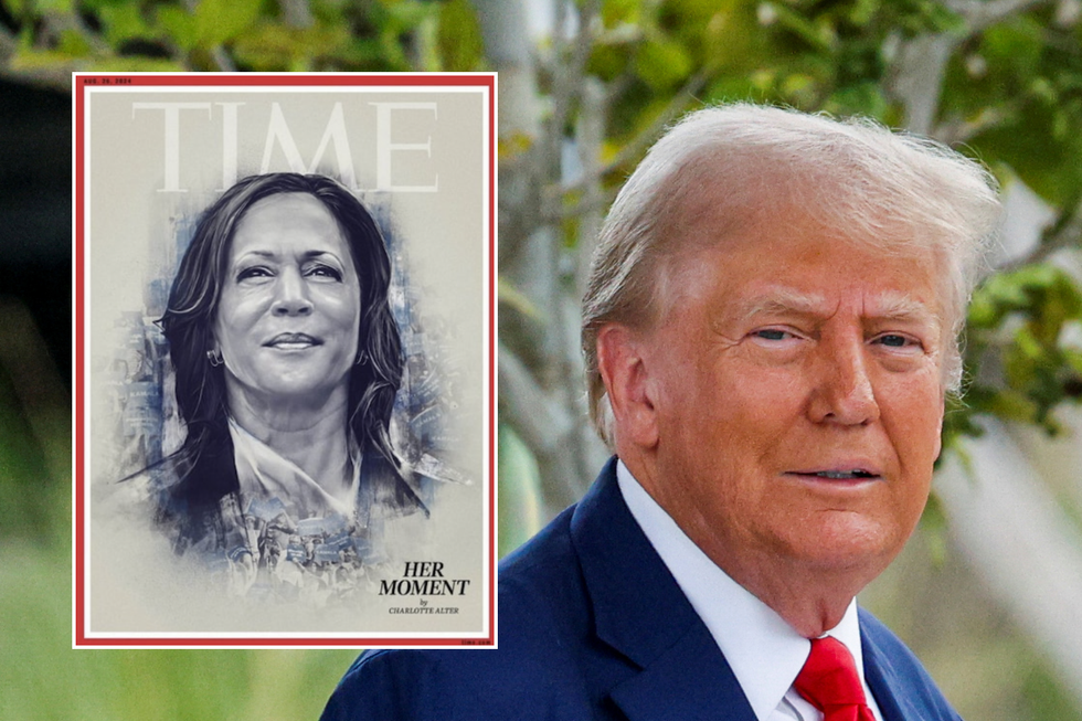 Donald Trump, Kamala Harris TIME cover