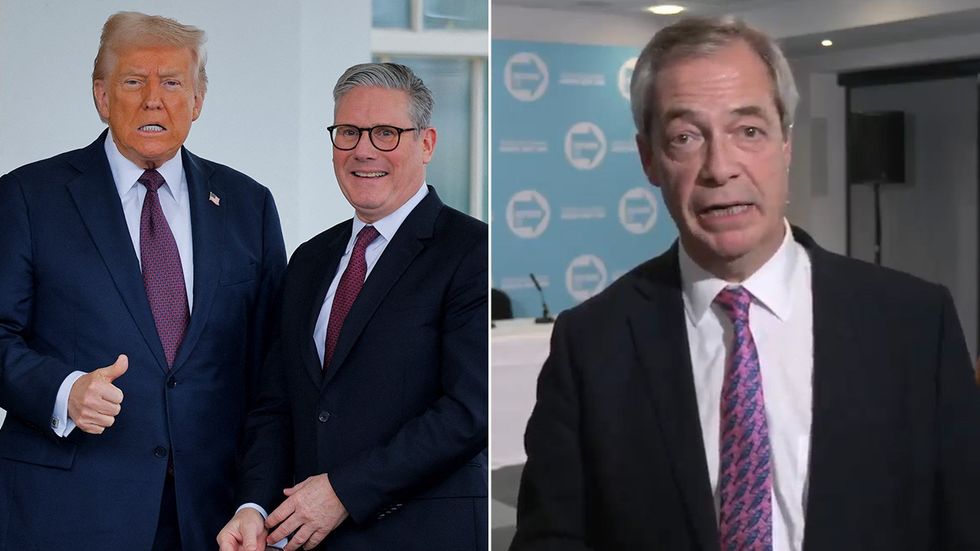 Donald Trump, Keir Starmer, Nigel Farage