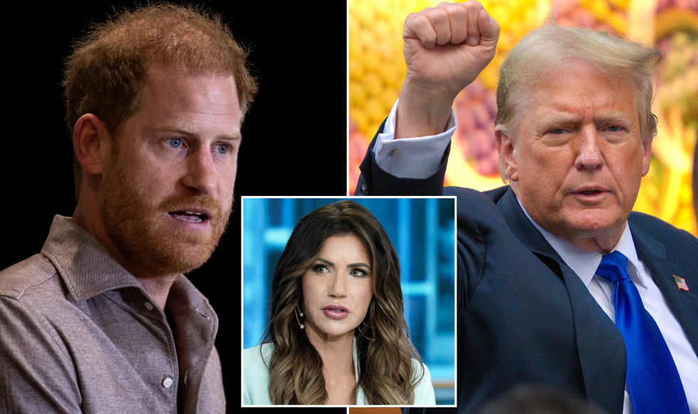 Donald Trump, Kristi Noem and Prince Harry