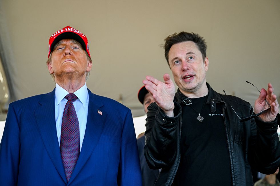 Donald Trump (left) and Elon Musk (right)