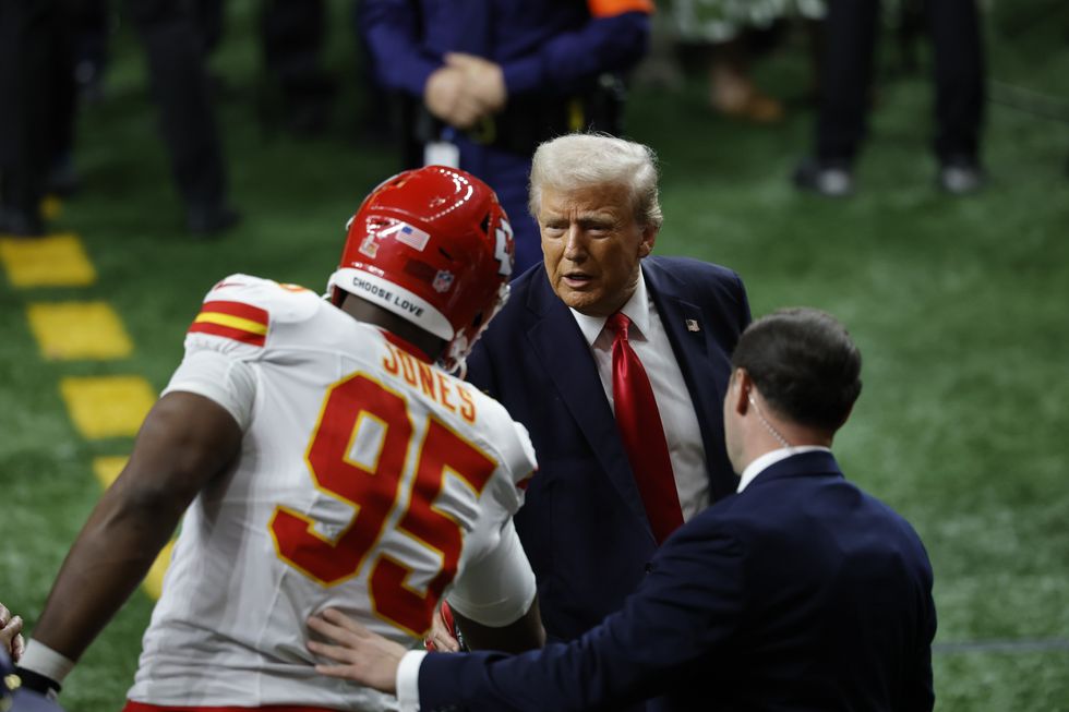 Donald Trump was in attendance at the Super Bowl