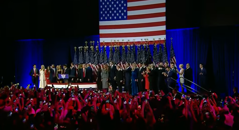 Donald Trump was met by an adoring crowd