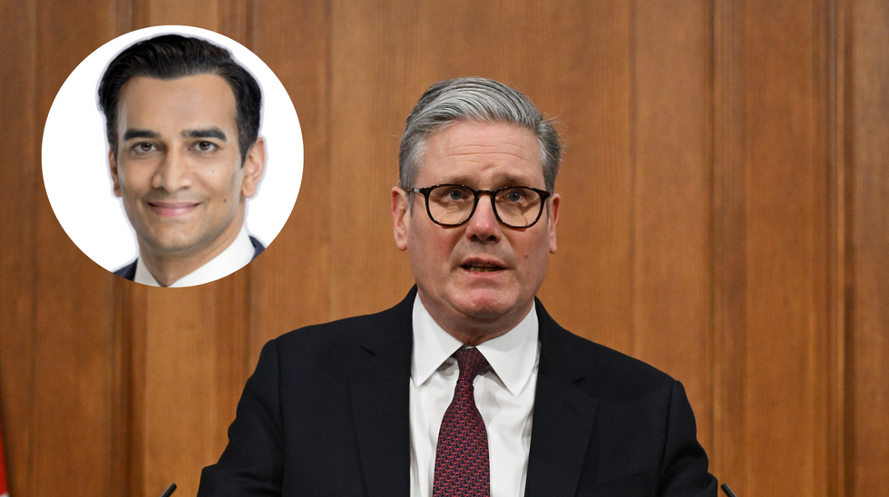 Dr Azeem Ibrahim (left), Keir Starmer (right)