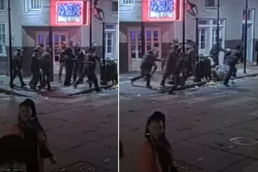 Dramatic footage shows moment police officers rushed towards New Orleans killer after 15 die in truck 'terror' attack