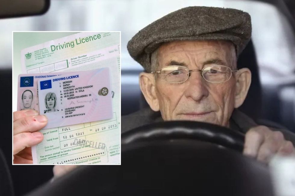 Driving licence and an elderly motorist