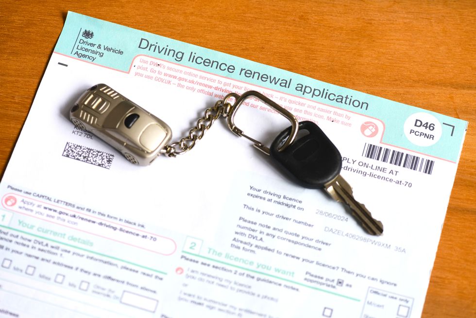 Driving licence renewal application